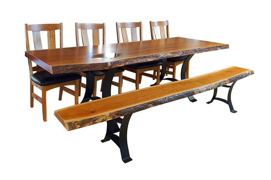 live edge cherry dining collection