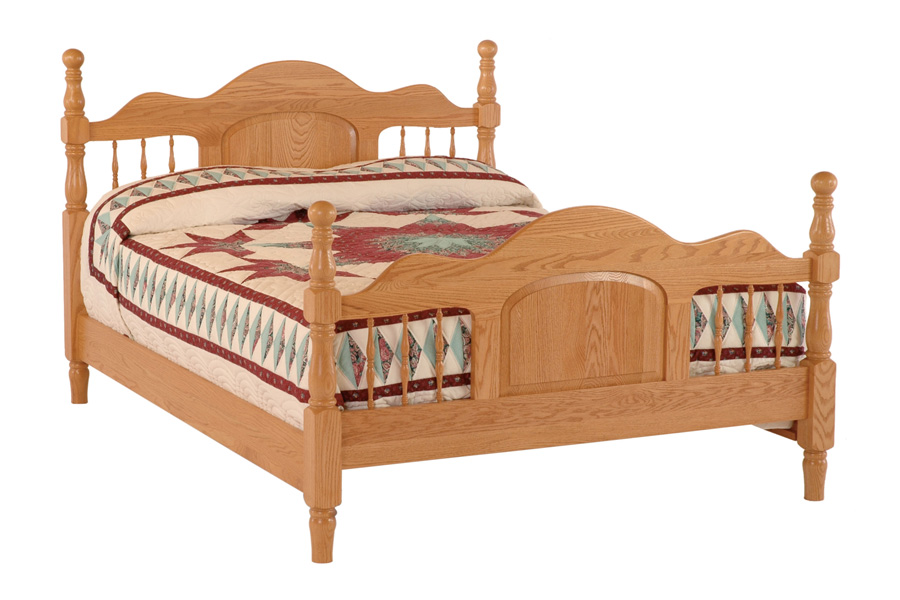 Castle Oak Panel Bed